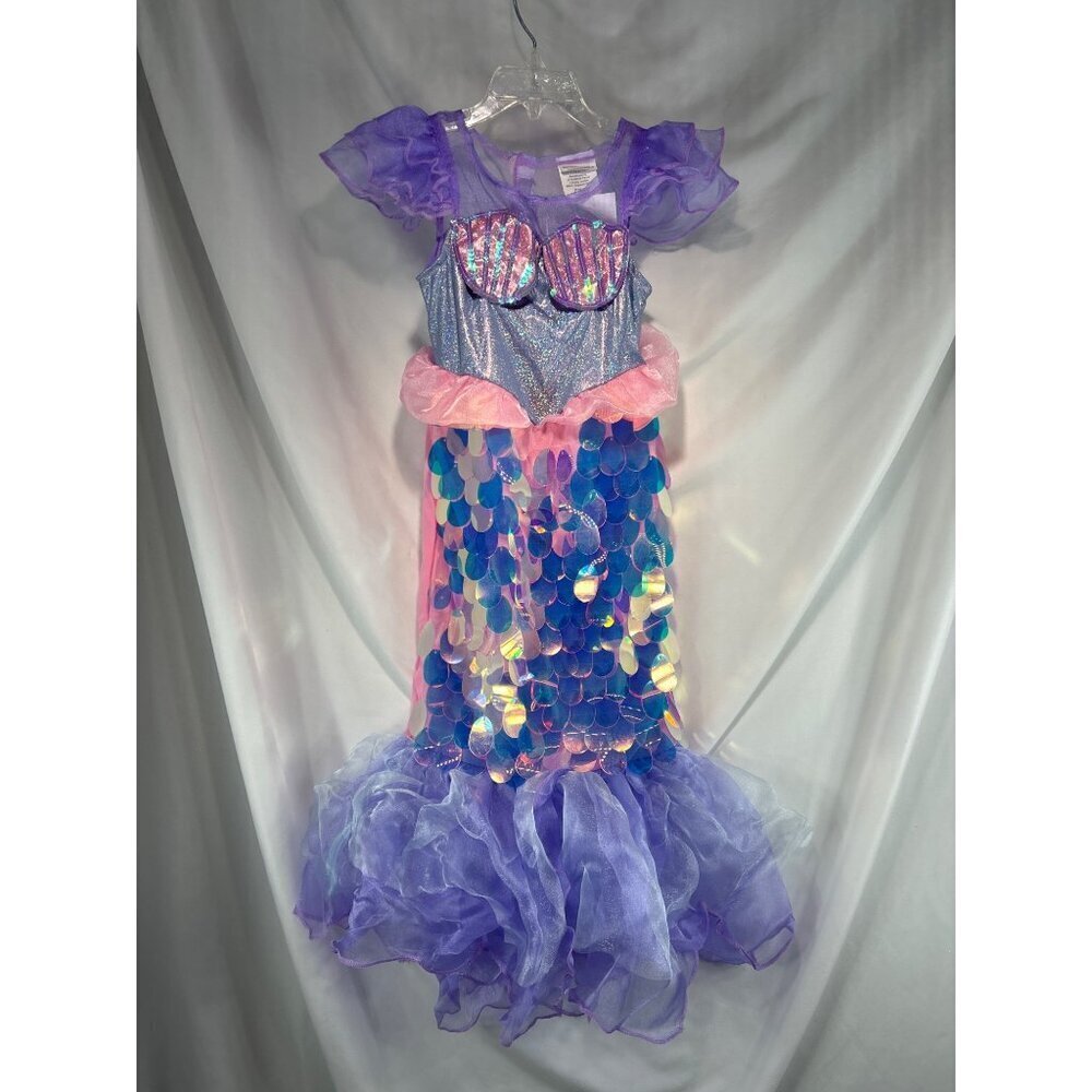 Halloween Costumes Girls Multicolor Sparkling Mermaid Dress Sequin girl Small